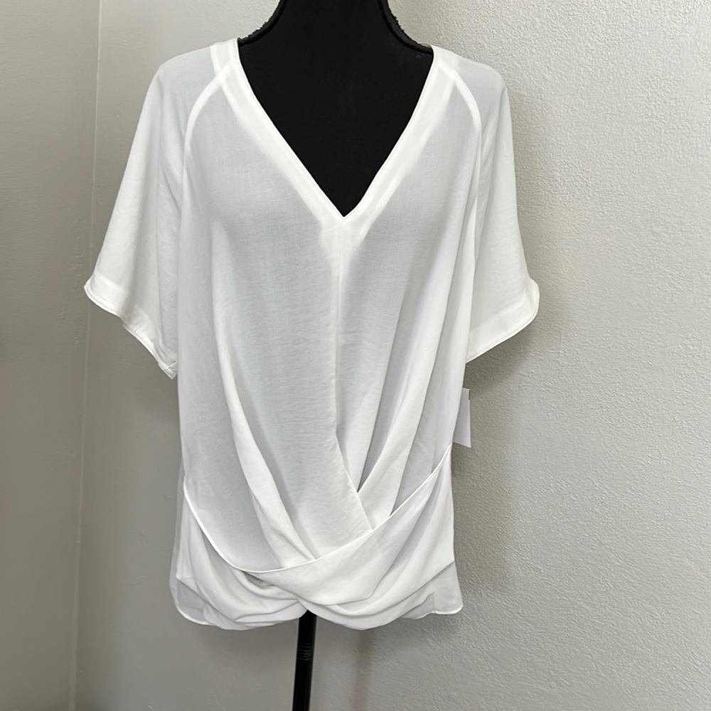 All Saints Piper Top Chalk White Size Large